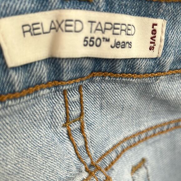 Levi’s 550 Relaxed Tapered Jeans Light Blue 8 Medium - Picture 2 of 10